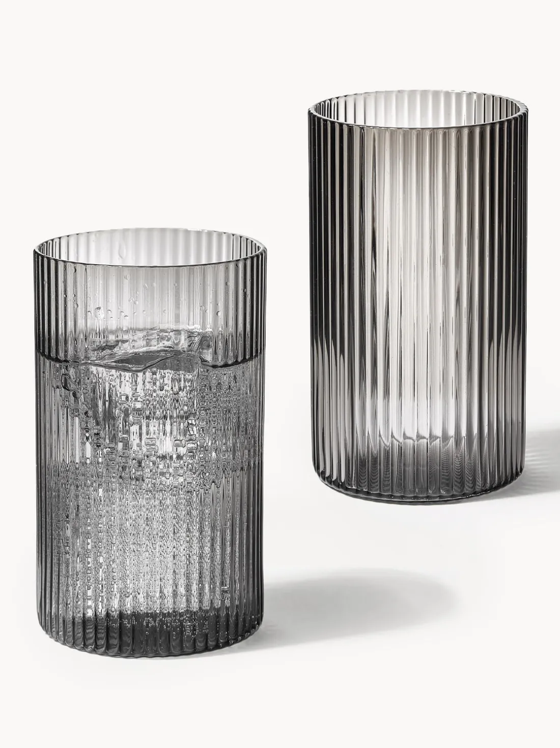 Vasos pequeños soplados con relieves Ripple, 4 uds.