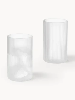 Vasos pequeños soplados con relieves Ripple, 4 uds.