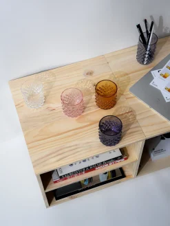 Vasos soplados artesanalmente Hobnail (2 uds.)