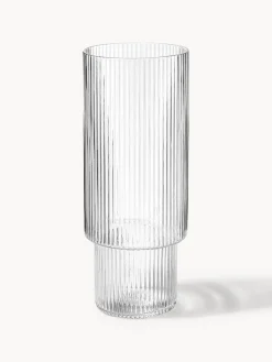 Vasos soplados con relieves Ripple, 4 uds.