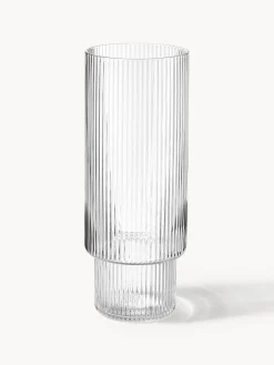 Vasos soplados con relieves Ripple, 4 uds.