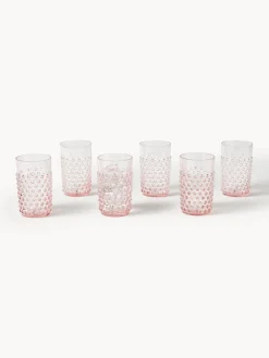 Vasos soplados Hobnail, 6 uds.