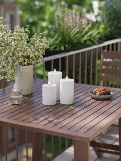 Vela LED artesanal para exterior Real Flame, 15 cm