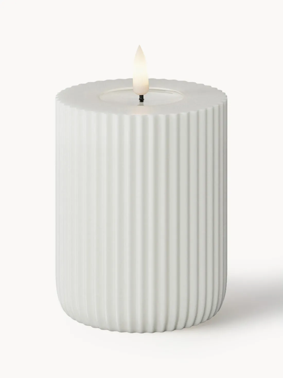 Vela LED artesanal Solid Stripe, 10 cm