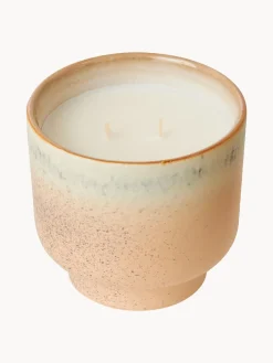 Vela perfumada artesanal de dos mechas 70´s (menta y lirio de los valles)