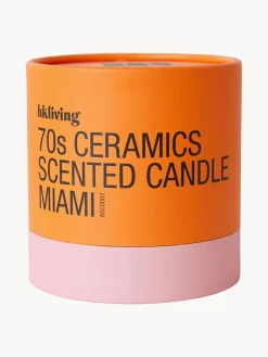 Vela perfumada artesanal de dos mechas 70´s (rosas y vainilla)