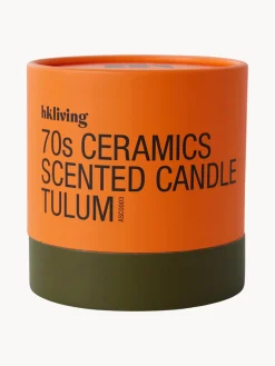 Vela perfumada artesanal de dos mechas 70´s (cítricos y menta)