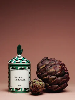 Vela perfumada artesanal Rivioli (gurjum, geranio y azafrán)