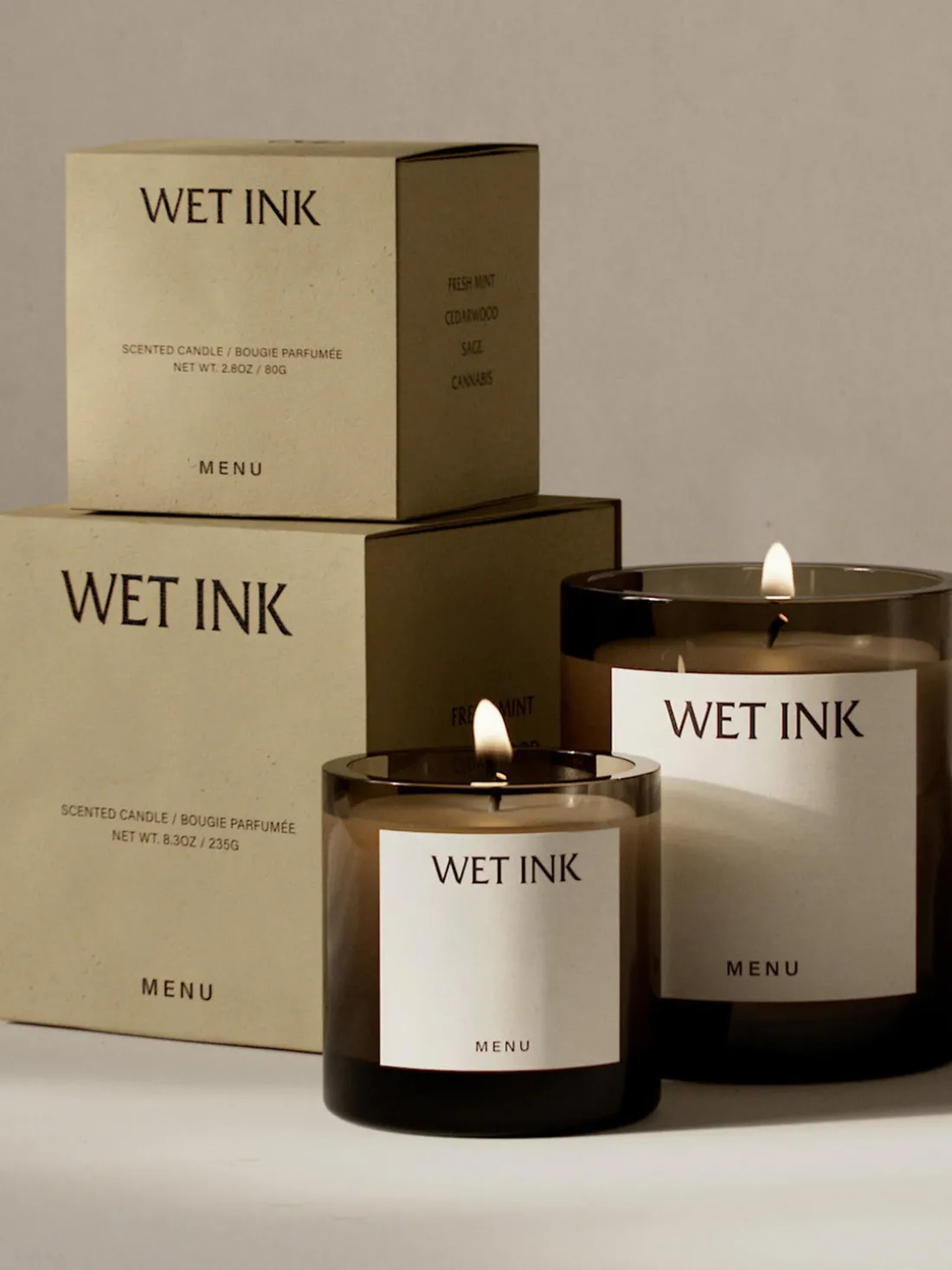 Vela perfumada Olfacte Wet Ink (menta, pomelo y cannabis)
