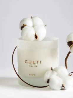 Vela perfumada Tessuto (hojas de cassis, flores de algodón, jazmín, almizcle blanco)