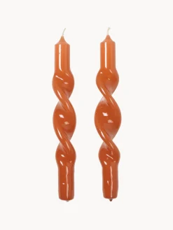 Velas cónicas artesanales Twist, 2 uds.