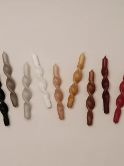 Velas cónicas artesanales Twist, 2 uds.