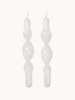 Velas cónicas artesanales Twist, 2 uds.