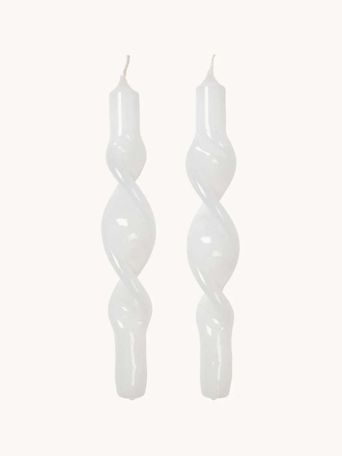 Velas cónicas artesanales Twist, 2 uds.