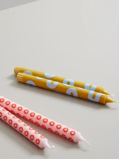 Velas cónicas Happy, 4 uds.