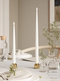 Velas cónicas LED artesanales Real Flame, 28 cm, 2 uds.