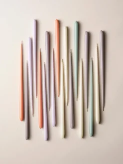 Velas cónicas Stoff Nagel, 6 uds.