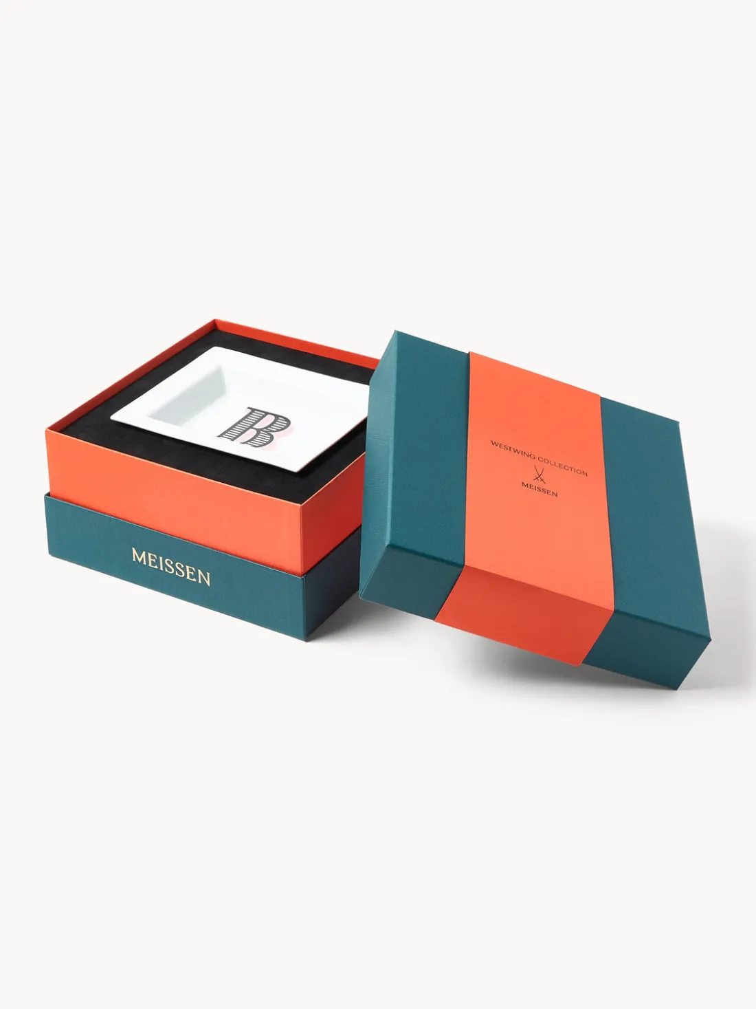 Vide-poche artesanal con motivo decorativo Westwing Collection x MEISSEN