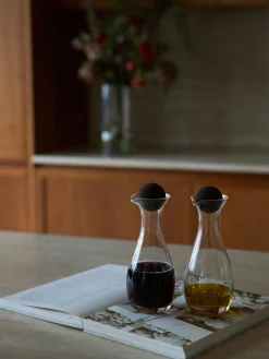 Vinagrera y aceitera soplados Nature, 2 uds.