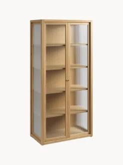 Vitrina con vidrio acanalado Reed