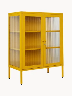 Vitrina de metal con cristal acanalado The Mixer