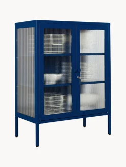 Vitrina de metal con cristal acanalado The Mixer