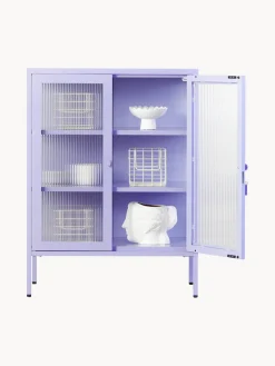 Vitrina de metal con cristal acanalado The Mixer