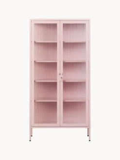 Vitrina de metal con cristal acanalado The Collector