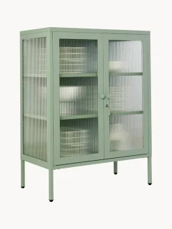 Vitrina de metal con cristal acanalado The Mixer