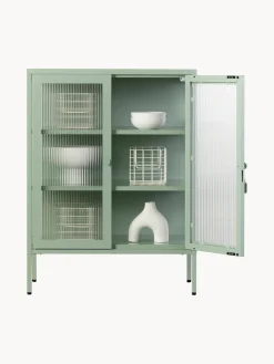 Vitrina de metal con cristal acanalado The Mixer