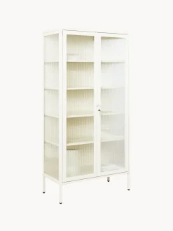 Vitrina de metal con cristal acanalado The Collector