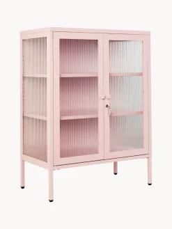 Vitrina de metal con cristal acanalado The Mixer