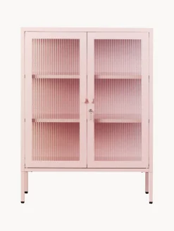 Vitrina de metal con cristal acanalado The Mixer