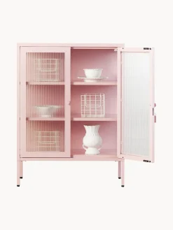 Vitrina de metal con cristal acanalado The Mixer