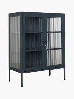 Vitrina de metal con cristal acanalado The Mixer