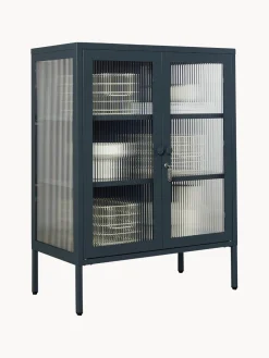 Vitrina de metal con cristal acanalado The Mixer