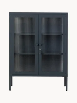 Vitrina de metal con cristal acanalado The Mixer