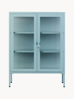 Vitrina de metal con cristal acanalado The Mixer