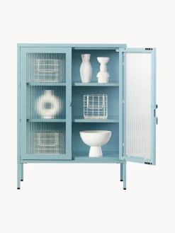 Vitrina de metal con cristal acanalado The Mixer