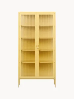 Vitrina de metal con cristal acanalado The Collector