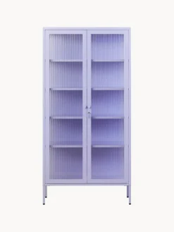 Vitrina de metal con cristal acanalado The Collector