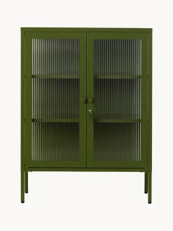 Vitrina de metal con cristal acanalado The Mixer