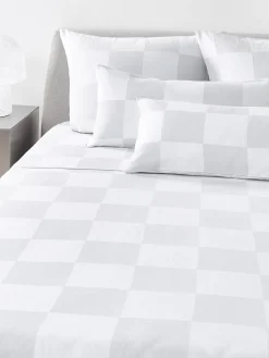 Westwing | Crosby Studios, sábana encimera de algodón a cuadros Damier