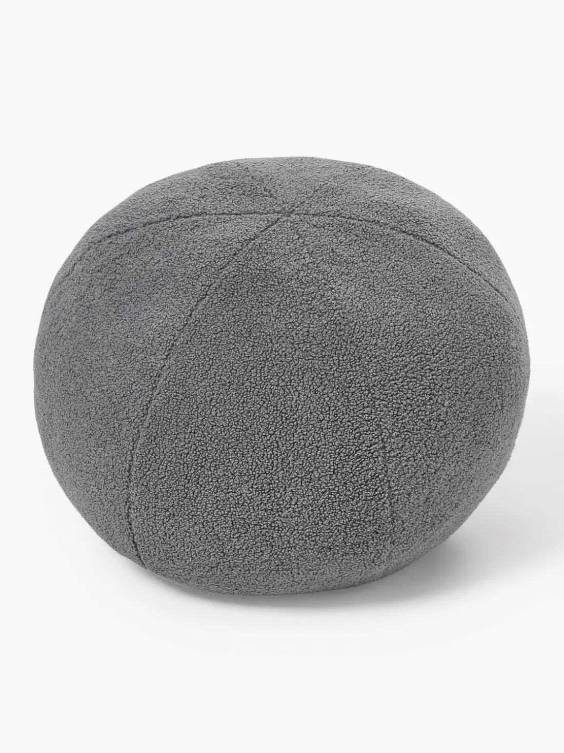 Westwing | Crosby Studios, cojín redondo en tejido bouclé Celeste, Ø 50 cm