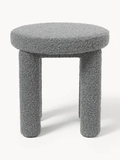 Westwing | Crosby Studios, taburete tapizado en tejido bouclé