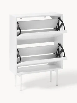 Zapatero de madera con compartimentos plegables Elona