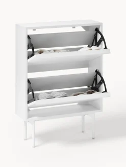 Zapatero de madera con compartimentos plegables Elona