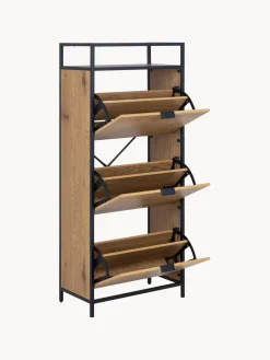 Zapatero de madera con compartimentos plegables Seaford