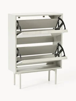 Zapatero de madera con compartimentos plegables Elona