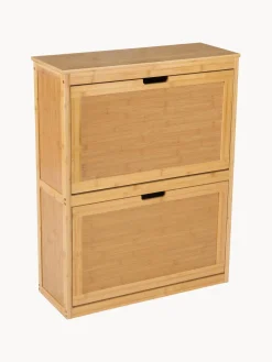 Zapatero de pared de madera de bambú Kedar